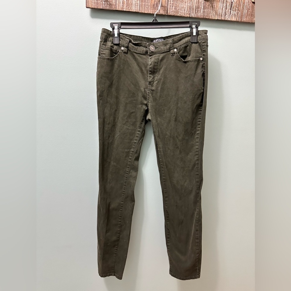 Buffalo David Bitton Green Jeans Women's Size 6/28 midrise, skinny stretch